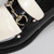 Gucci Black & White Leather Horsebit Loafers