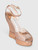 Terry de Havilland Rose Gold Glitter Wedge Sandals