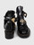 Balenciaga Black Leather Belted Boots