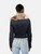 Roberto Cavalli Fox Fur Trim Denim Jacket