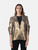 Cinq à Sept Gold Ruched Sleeve Detail Blazer