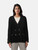 Alessandra Rich Black Tweed Long Jacket