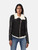 Helmut Lang Fur Trim Leather Sleeve Jacket