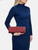 Salvatore Ferragamo Burgundy Satin Clutch Bag