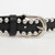 Isabel Marant Black Leather Silver Bead Detail Belt