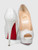 Christian Louboutin White Alligator Lady Peep Heels