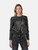 Roberto Cavalli Black Short Leather Biker Jacket