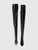 Saint Laurent Black Patent Thigh High Boots