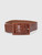 Max Mara Brown Croc Embossed Leather Belt