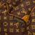 Louis Vuitton Brown Silk Monogram Print Scarf