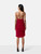 Vera Wang Vera Wang Lavender Label Red Silk Ruched Strapless Dress