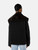 Nicole Farhi Black Wool Faux Fur Collar Coat