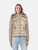 Moncler Beige Raccoon Fur Trim Puffer Jacket