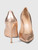 Gianvito Rossi Rose Gold Leather Point Toe Pumps