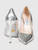 Prada Silver Leather High Heeled Pumps