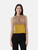Prada Two Tone Silk Sleeveless Blouse