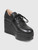 Jil Sander Black Leather Platform Oxford Shoes