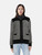 Moncler Black & White Knit Striped Puffer Jacket