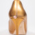 Gucci Gold Leather Horsebit Peep Toe Heels