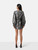 Ganni Silver Wrap Mini Dress