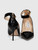 Jimmy Choo Black Patient Point Toe Key Zip Heels
