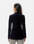 Freda Navy Velvet Single-Breast Blazer