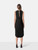 Versace Black Wool Chevron Sleeveless Dress