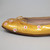 Chanel Gold Patent CC Cap Toe Ballet Flats