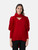 Khaite Red Velvet V-Neck Puff Sleeves Top