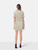 Sandro White Tweed Denim Trim Dress