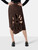 Gucci Brown Suede Floral Cut Out Skirt