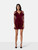 For Love & Lemons Burgundy V-Neck Daphne Lace Dress