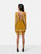 For Love & Lemons Yellow V-Neck Daphne Lace Dress