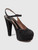 Marni Black Suede Platform Ankle Strap Heels