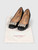 Salvatore Ferragamo Black Leather Snake Bow Pumps