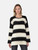 Valentino Garavani Black & White Mohair Striped Jumper