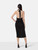 Reformation Black Knee Length Halter Neck Dress