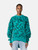 Versace Teal Leopard Print Knit Sweater