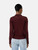 L'Agence Burgundy Knit Buttoned Top
