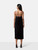 All Saints Black Velvet Noa Midi Dress