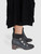 Chanel Black Leather & Knit Ankle Heeled Boots