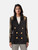 Balmain Black & Gold Sequin Double Breast Blazer