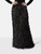 Caroline\'s Couture Black Heart Feather Maxi Skirt