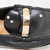 Dear Frances Black Leather Gold Buckle Loafers