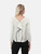 Maje White Blouse With Side Black Stripe