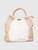 Versace Beige Leather & Canvas Panel Handbag