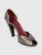 Prada Silver Leather Peep Toe Heels