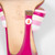 Gina Pink Leather Striped Sandals