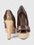 Louis Vuitton Brown Satin Bow Heels
