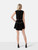 Sandro Black Pearl Embellished Tiered Dress